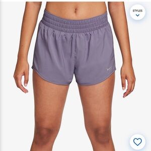 NWT Nike One Dri-Fit Mid Rise Shorts Small Purple